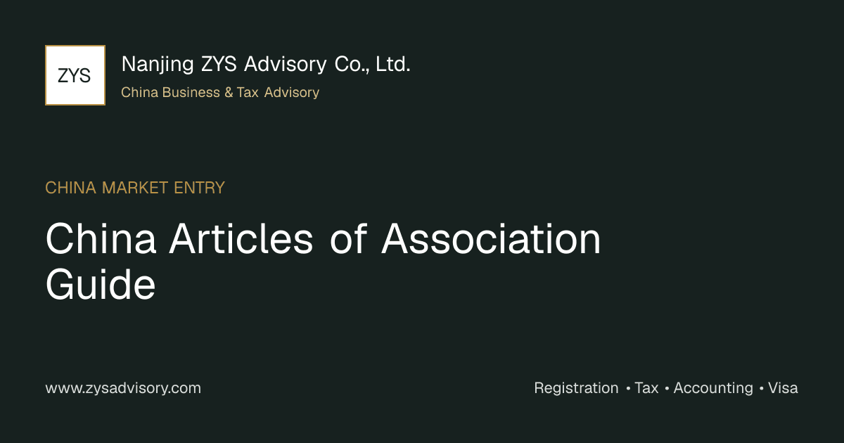 ZYS Advisory guide image for China Articles of Association Guide covering China Articles of Association Guide and China business compliance