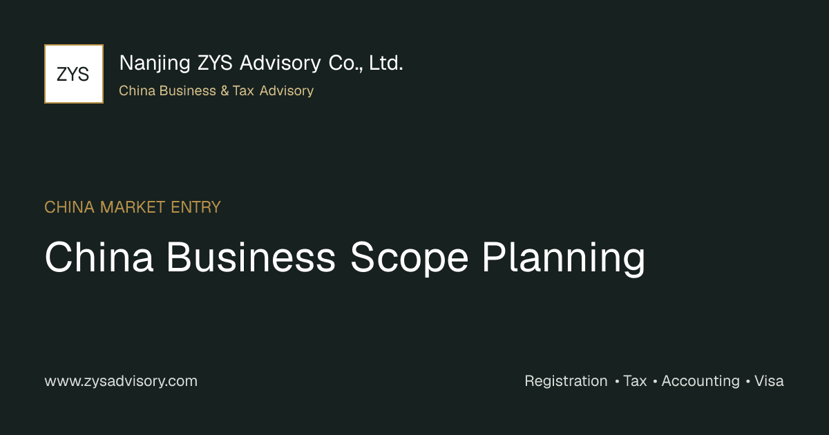 ZYS Advisory guide image for China Business Scope Planning covering China Business Scope Planning and China business compliance