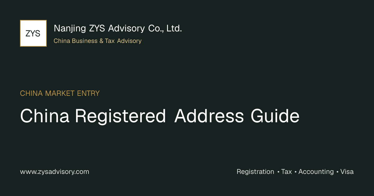 ZYS Advisory guide image for China Registered Address Guide covering China Registered Address Guide and China business compliance