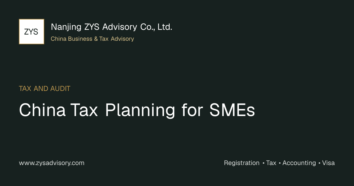 ZYS Advisory guide image for China Tax Planning for SMEs covering China Tax Planning for SMEs and China business compliance