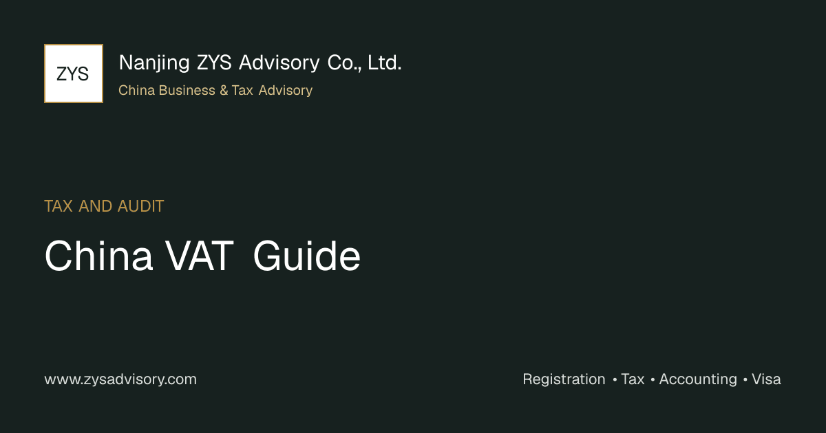ZYS Advisory guide image for China VAT Guide covering China VAT Guide and China business compliance
