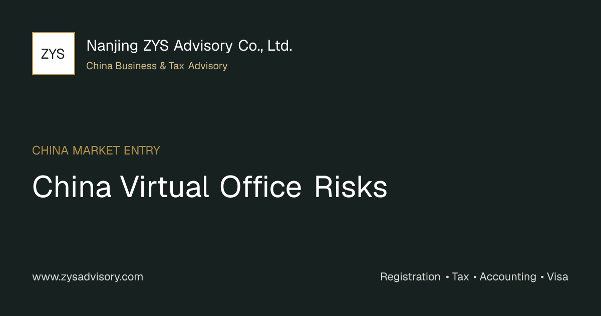 ZYS Advisory guide image for China Virtual Office Risks covering China Virtual Office Risks and China business compliance