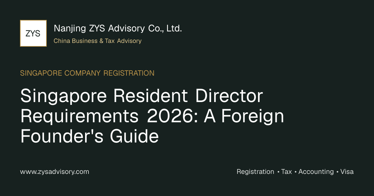 Singapore resident director planning for foreign founders and company registration
