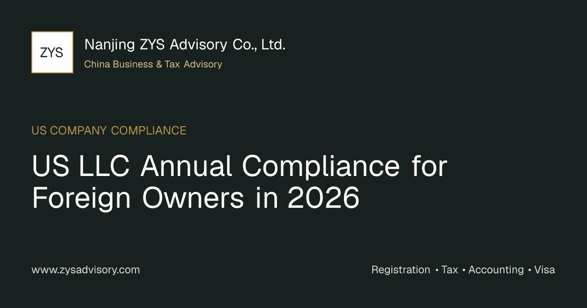 US LLC annual compliance calendar for foreign owners in 2026